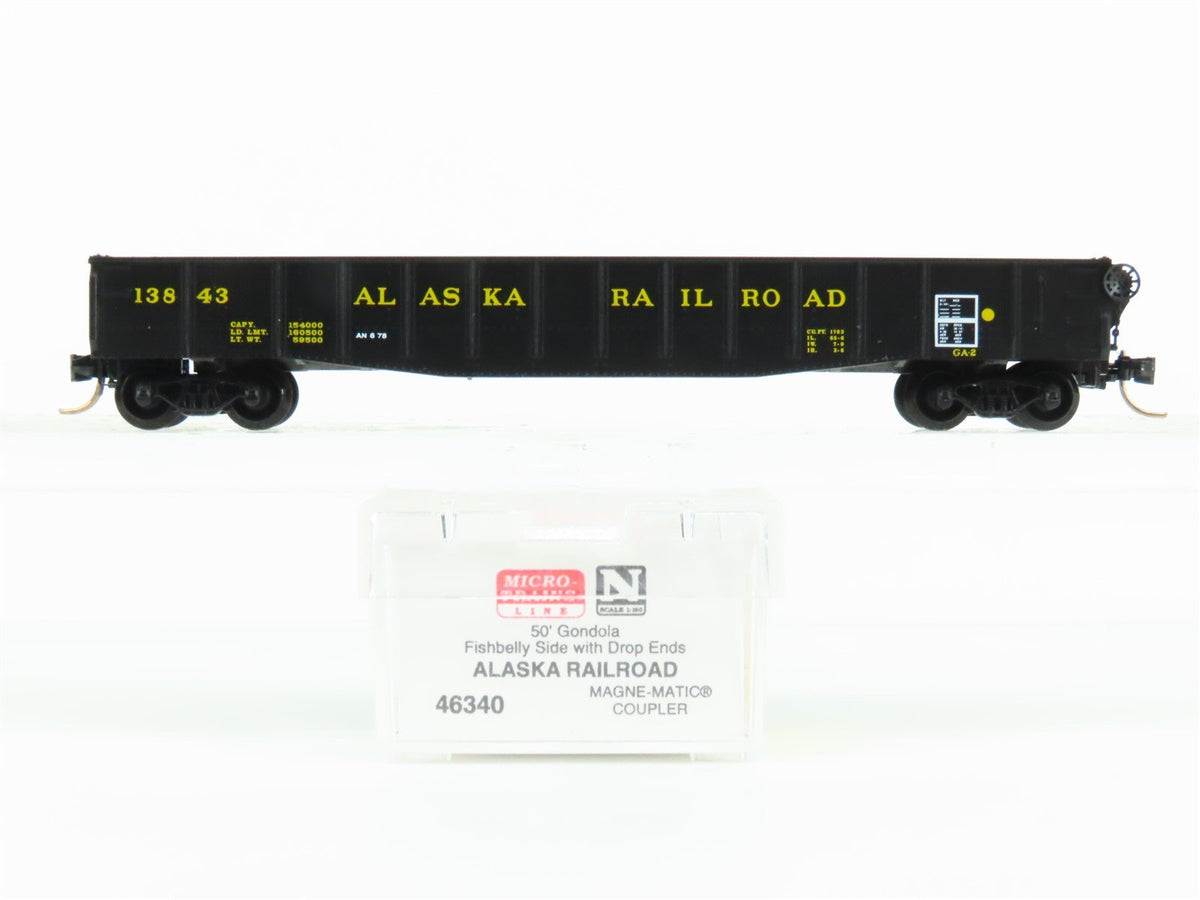 N Scale Micro-Trains MTL 46340 ARR Alaska Railroad 50&#39; Open Gondola #13843