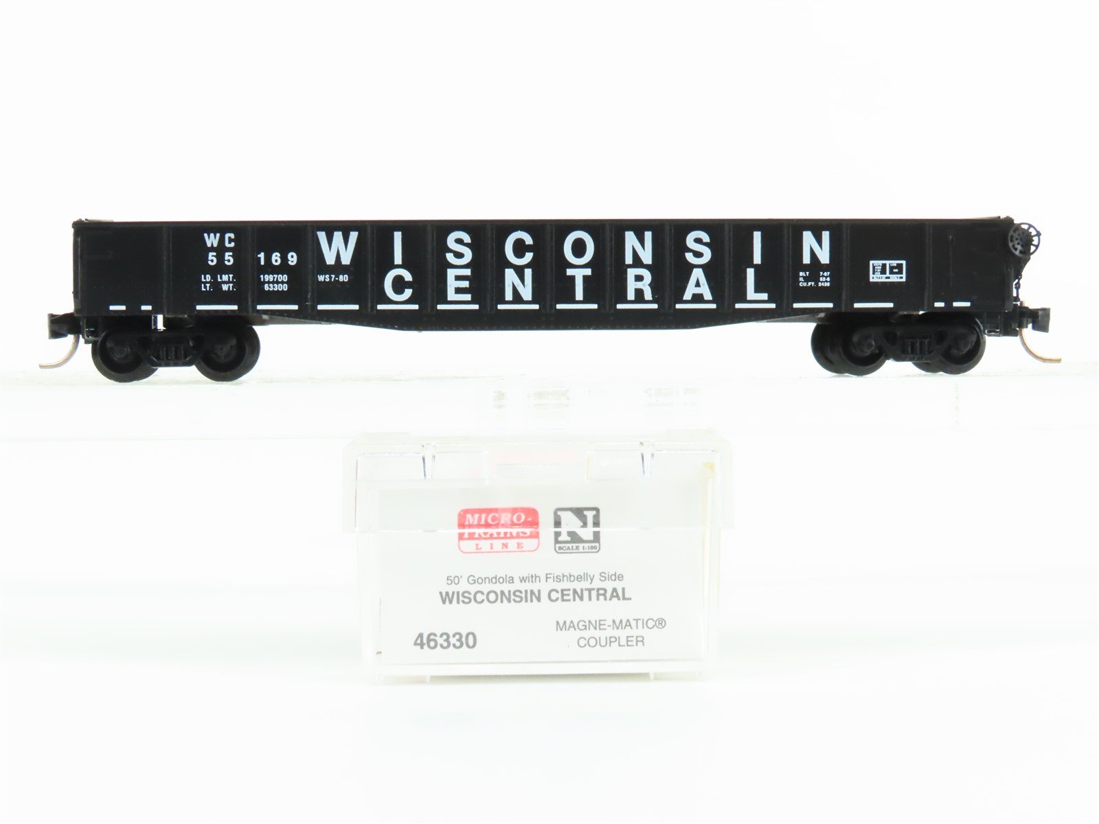 N Scale Micro-Trains MTL 46330 WC Wisconsin Central 50' Open Gondola #55169