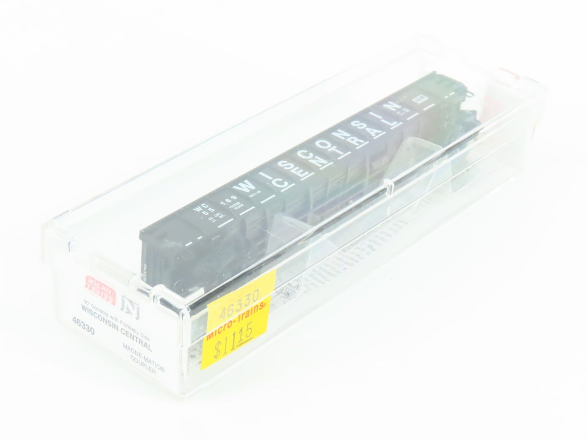 N Scale Micro-Trains MTL 46330 WC Wisconsin Central 50&#39; Open Gondola #55169