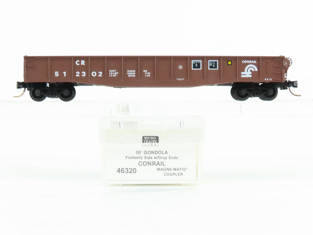 N Scale Micro-Trains MTL 46320 CR Conrail Railroad 50&#39; Open Gondola #512302