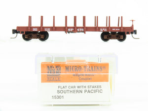 Nn3 Scale Micro-Trains MTL 15301 SP Southern Pacific Flat Car #478 w/ Stakes