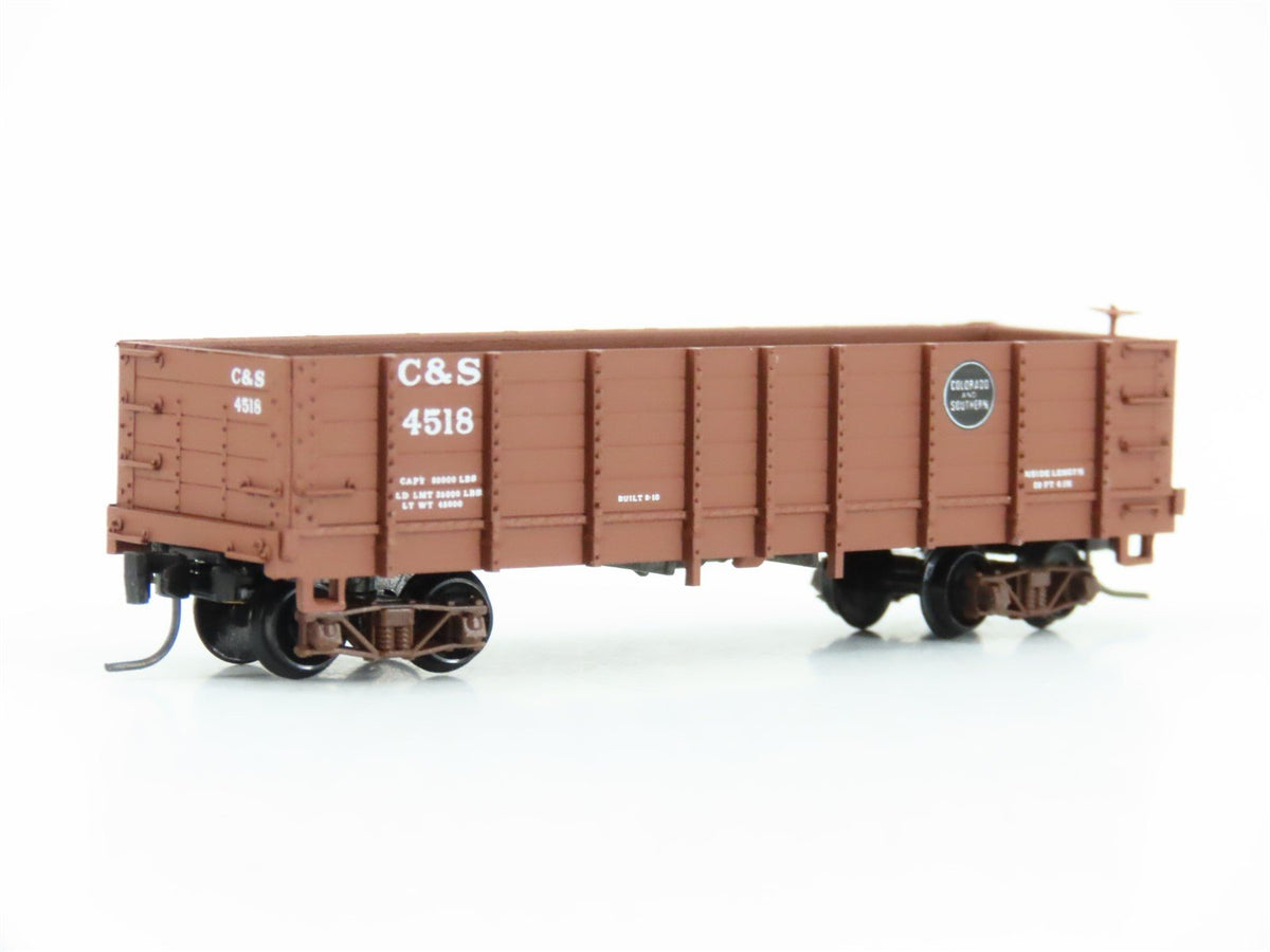 Nn3 Scale Micro-Trains MTL 15204 C&amp;S Colorado &amp; Southern 29&#39; 6&quot; Gondola #4518