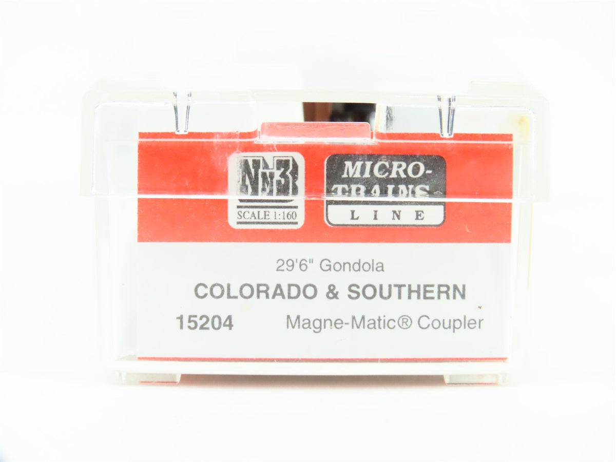 Nn3 Scale Micro-Trains MTL 15204 C&amp;S Colorado &amp; Southern 29&#39; 6&quot; Gondola #4518