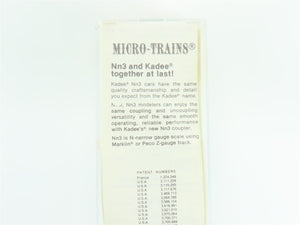 Nn3 Scale Kadee Micro-Trains MTL 15401 NCO Nevada California Oregon Flat Car