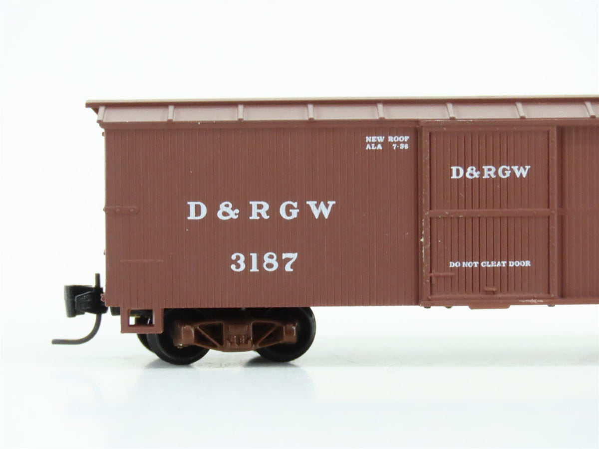 Nn3 Scale Micro-Trains MTL 15101 D&amp;RGW Rio Grande Single Door Wood Box Car #3187