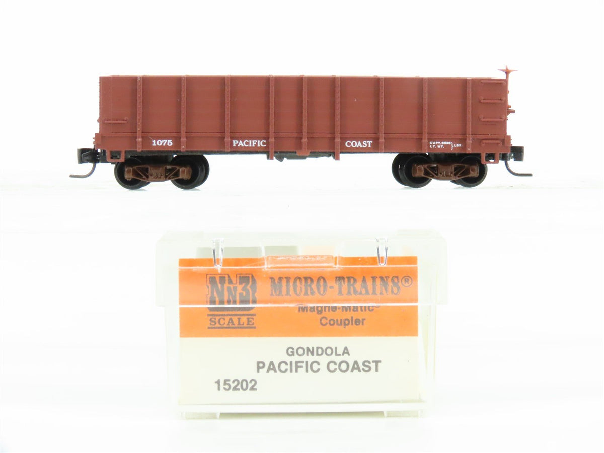 Nn3 Scale Kadee Micro-Trains MTL 15202 Pacific Coast Railroad Gondola #1075