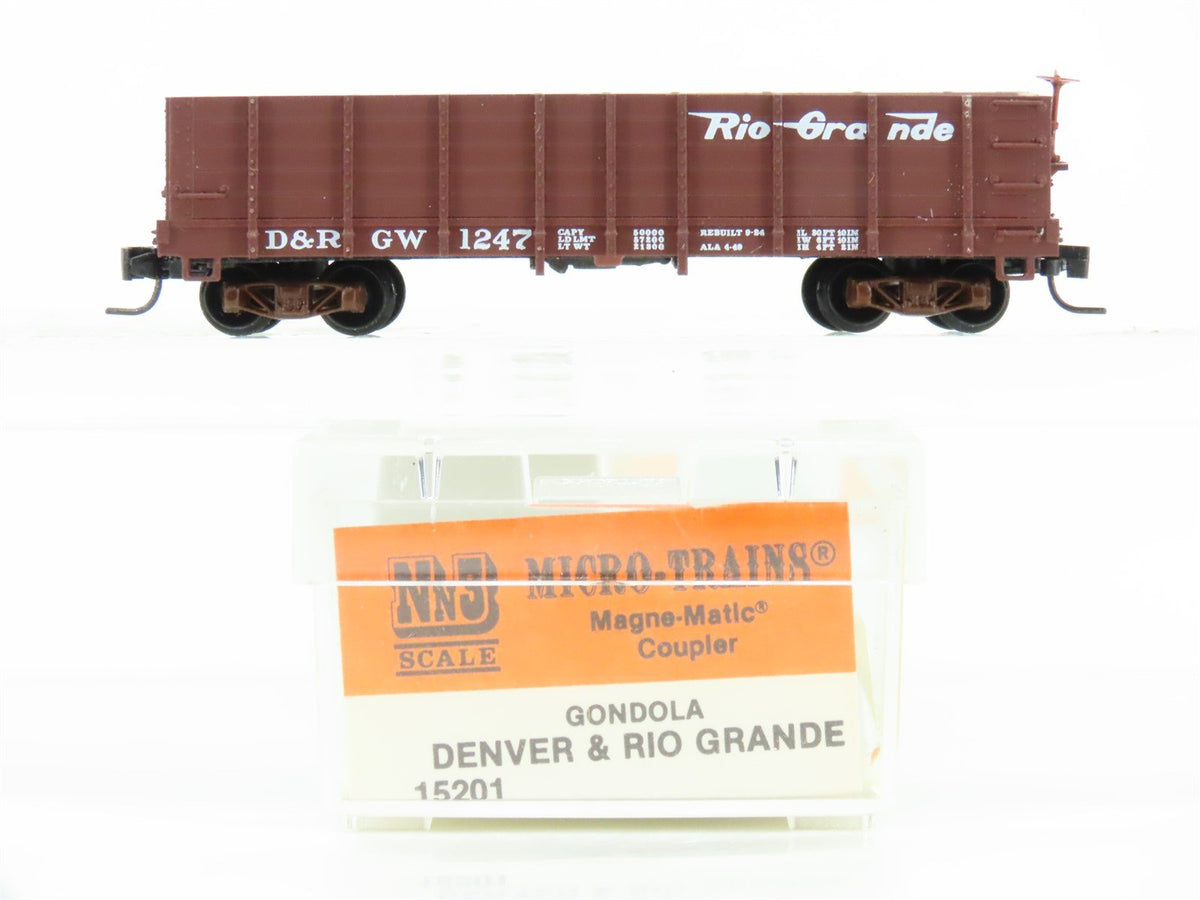 Nn3 Scale Kadee Micro-Trains MTL 15201 D&amp;RGW Rio Grande Railroad Gondola #1247