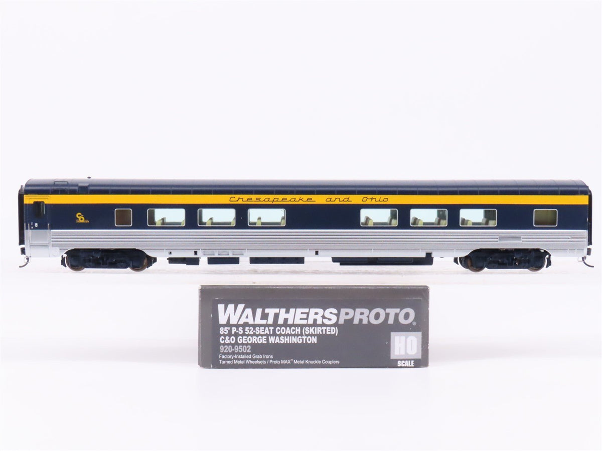 HO Walthers Proto 920-9502 C&amp;O George Washington 85&#39; Coach Passenger Car