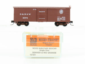 Nn3 Kadee Micro-Trains MTL 15101 D&RGW Rio Grande Single Door 30' Box Car #3074