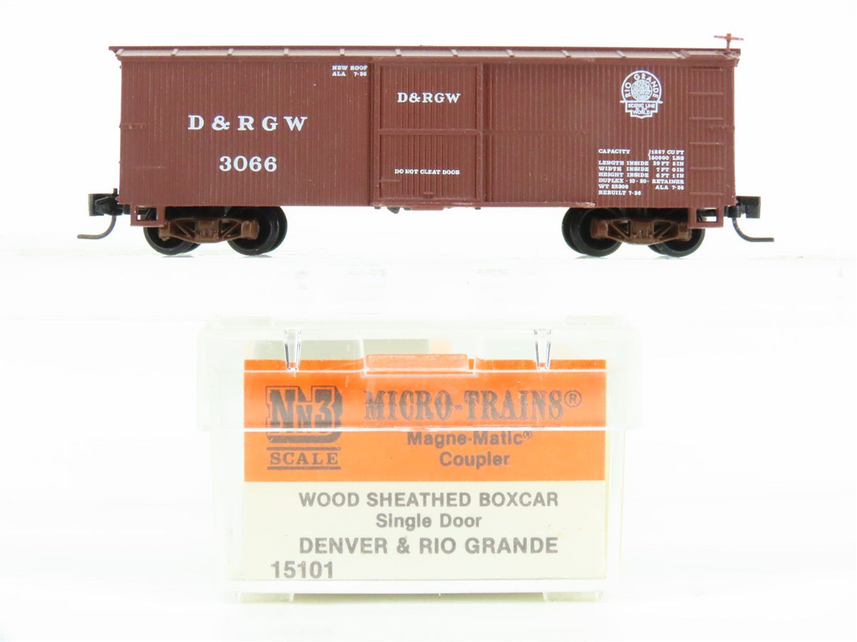 Nn3 Kadee Micro-Trains MTL 15101 D&amp;RGW Rio Grande Single Door 30&#39; Box Car #3066