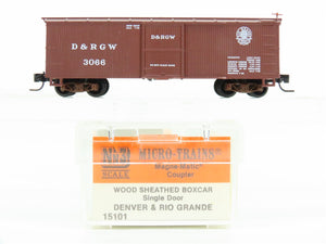 Nn3 Kadee Micro-Trains MTL 15101 D&RGW Rio Grande Single Door 30' Box Car #3066