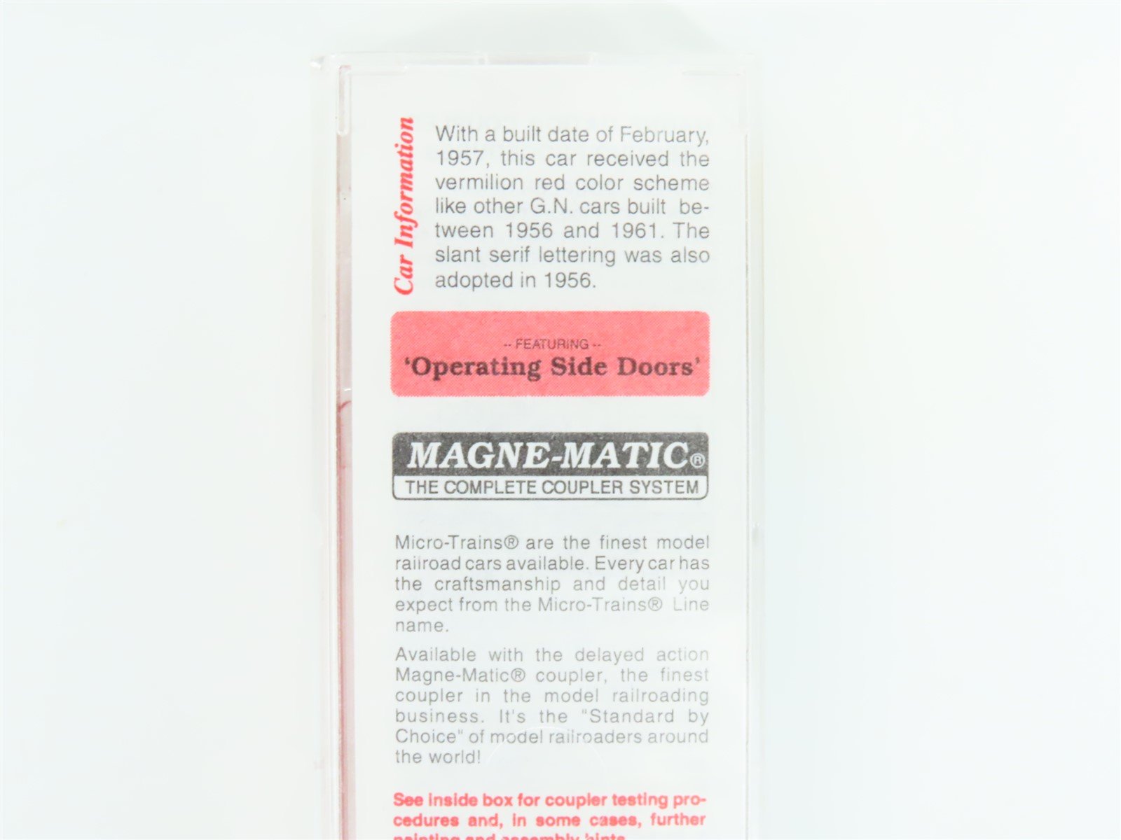 N Scale Micro-Trains MTL 78020 GN Great Northern 50' Double Door Box Car #35449