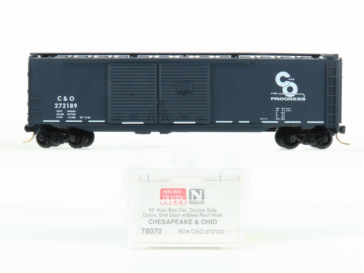 N Scale Micro-Trains MTL 78070 C&amp;O Chesapeake &amp; Ohio 50&#39; Box Car #272189