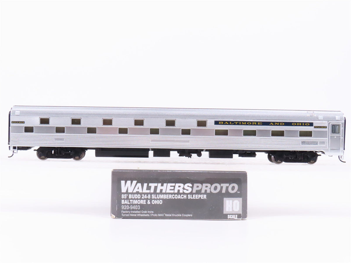 HO Walthers Proto 920-9403 B&amp;O Railway 85&#39; Budd 24-8 Sleeper Passenger Car