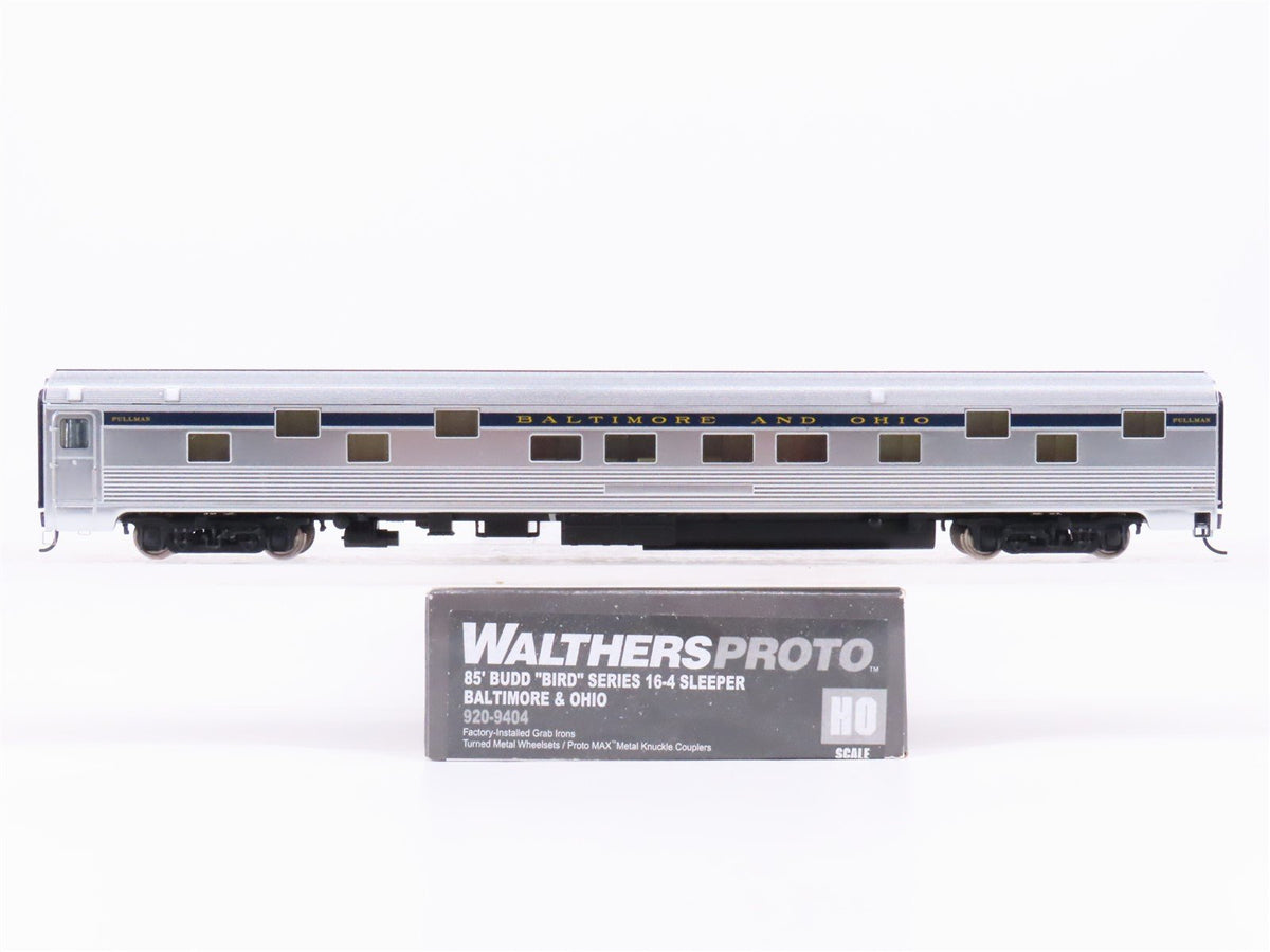 HO Walthers Proto 920-9404 B&amp;O Railway 85&#39; Budd 16-4 Sleeper Passenger Car