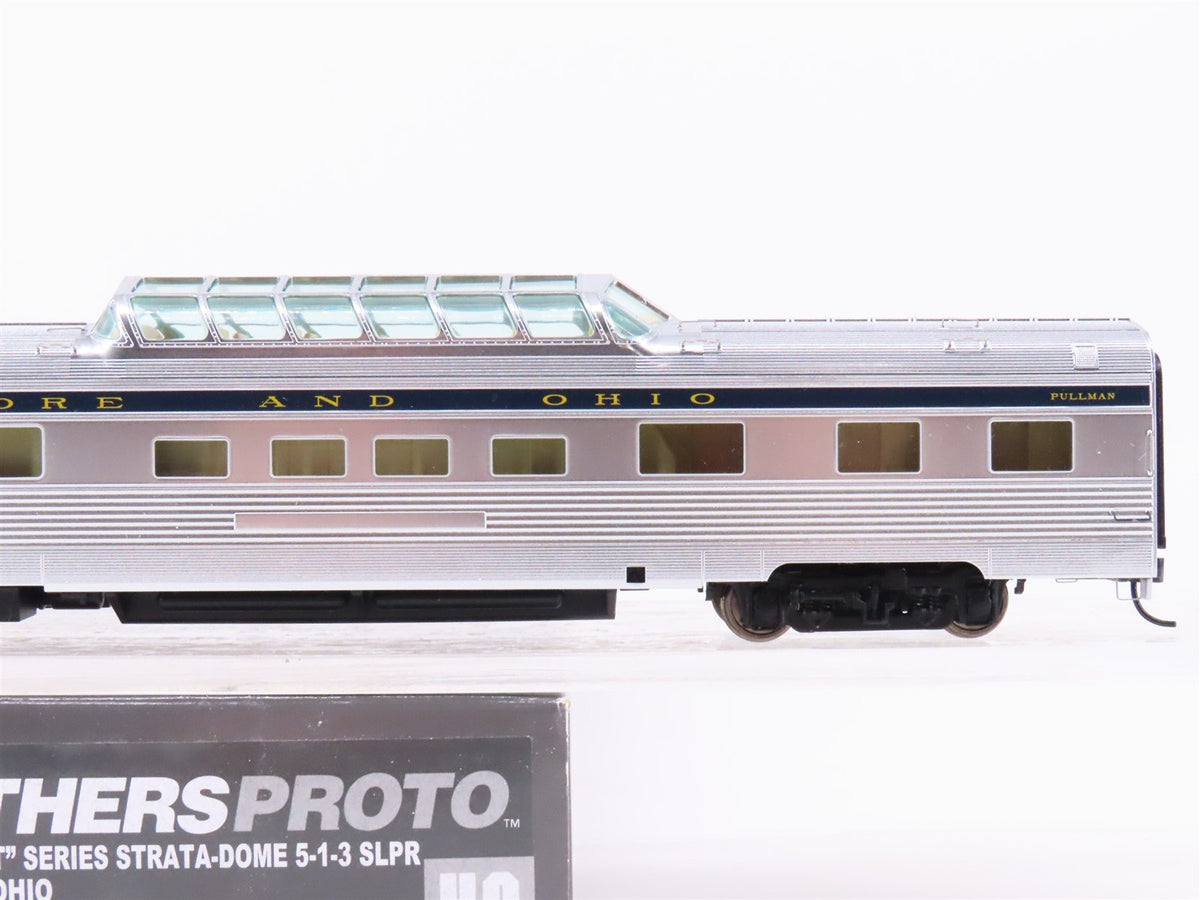 HO Walthers Proto 920-9405 B&amp;O Railway 85&#39; Budd 5-1-3 Dome-Sleeper Passenger