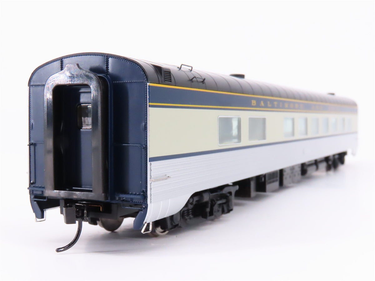 HO Walthers Proto 920-9406 B&amp;O Railway 85&#39; Budd 56-Seat Dining Passenger Car