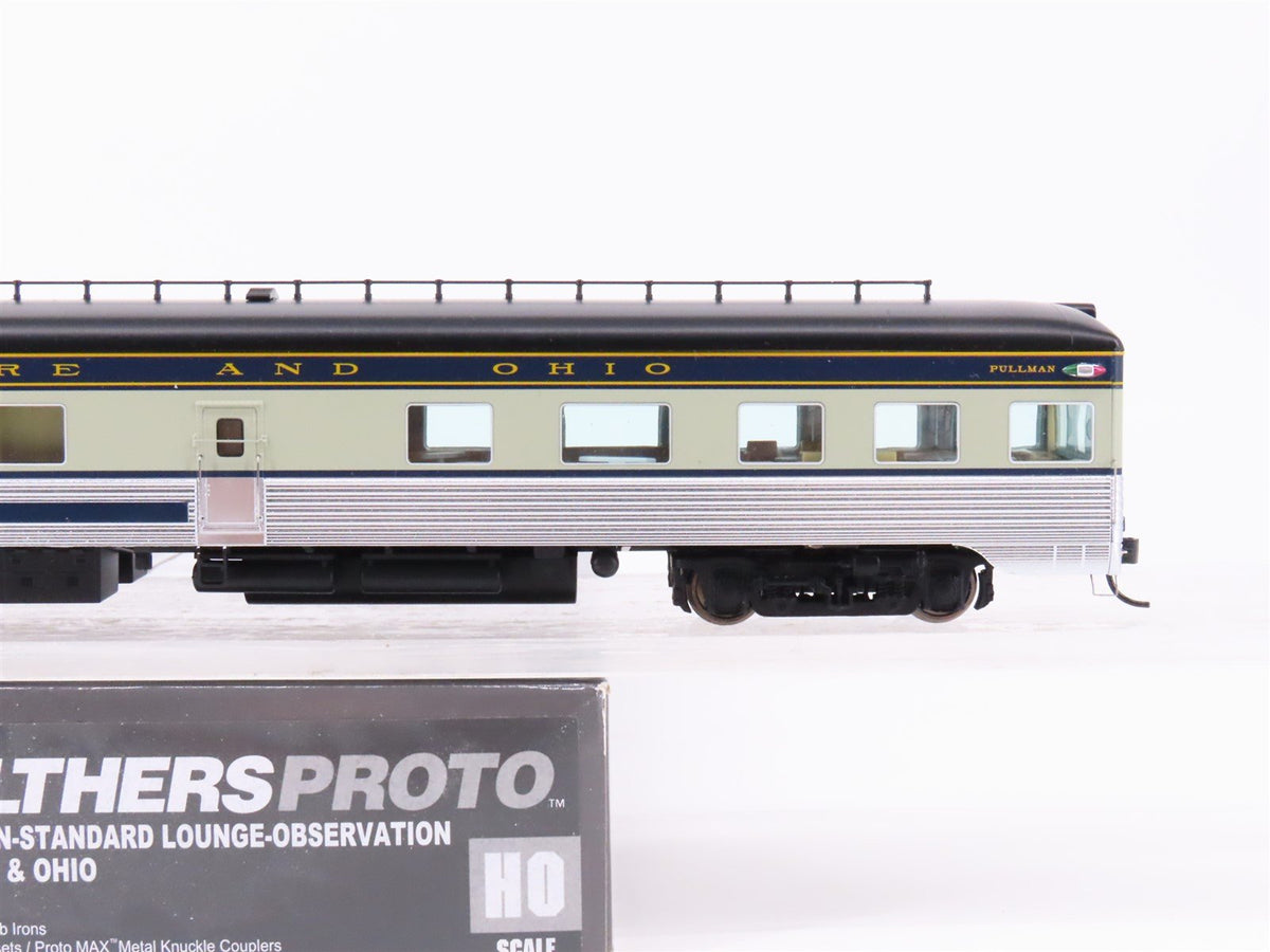 HO Walthers Proto 920-9409 B&amp;O Railway 85&#39; P-S Lounge-Observation Passenger Car