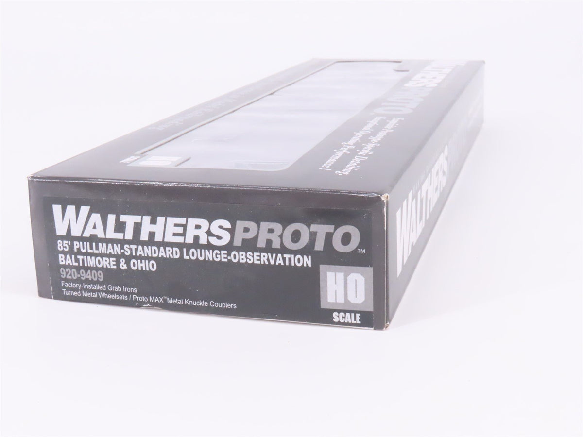 HO Walthers Proto 920-9409 B&amp;O Railway 85&#39; P-S Lounge-Observation Passenger Car