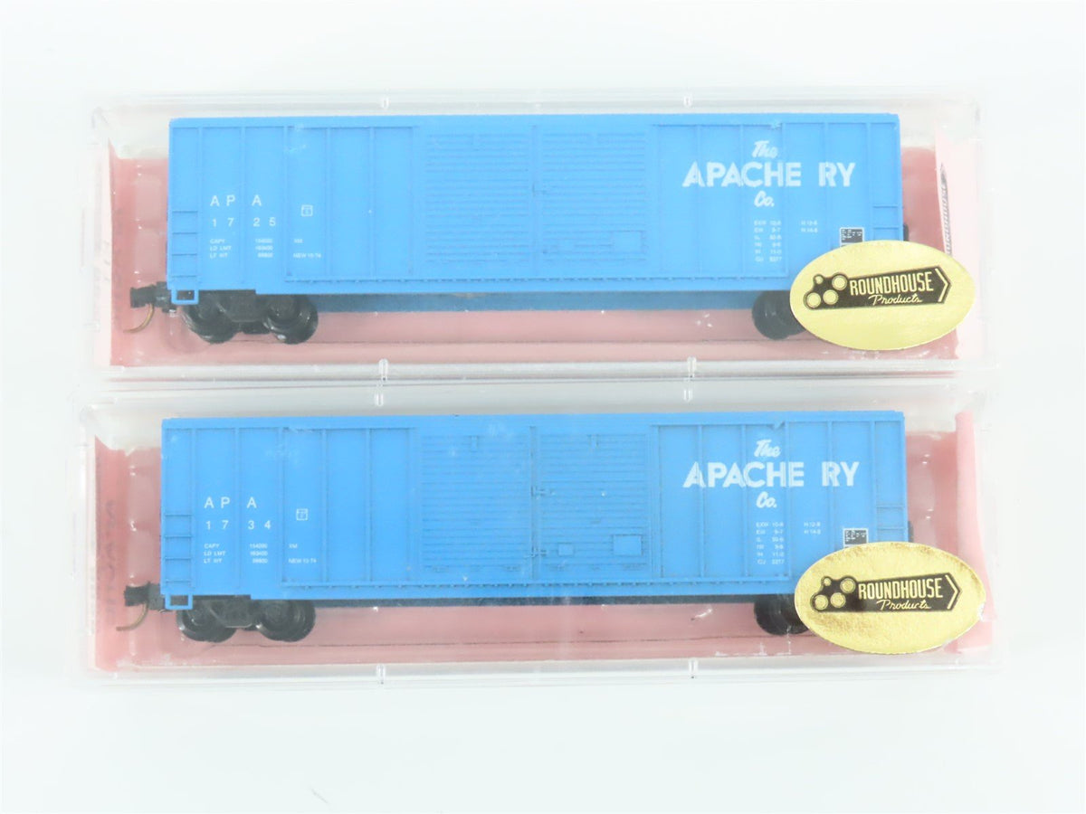 LOT of 12 N Scale Roundhouse 8828 APA Apache Railway Double Door Box Cars