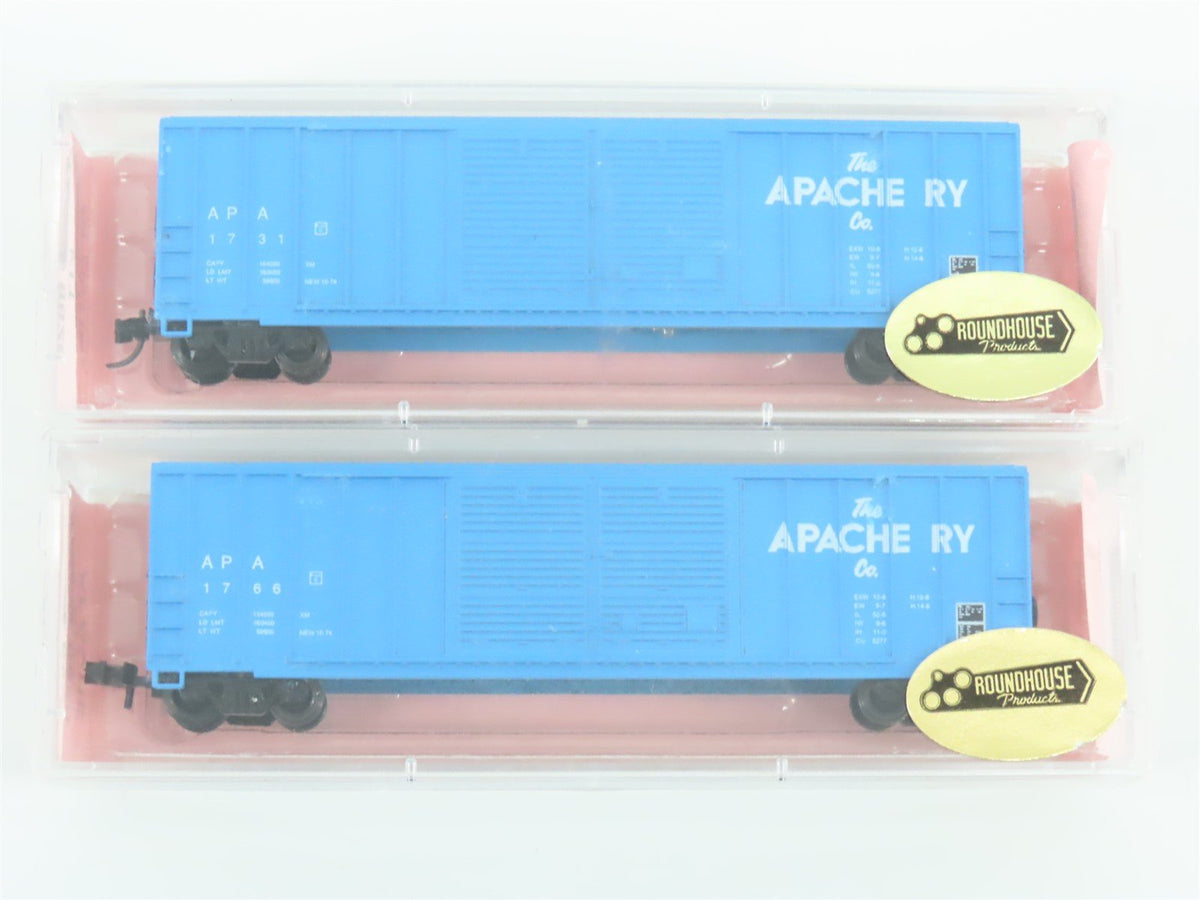 LOT of 12 N Scale Roundhouse 8828 APA Apache Railway Double Door Box Cars