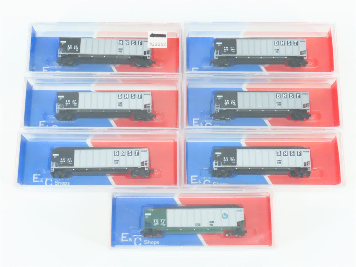 LOT of 7 N Scale Micro-Trains MTL E&amp;C Shops BNSF Railway Johnstown Coalporters