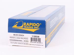 HO Scale Rapido 115035 PRR Pennsylvania Budd Coach Passenger Car #1573 SEALED