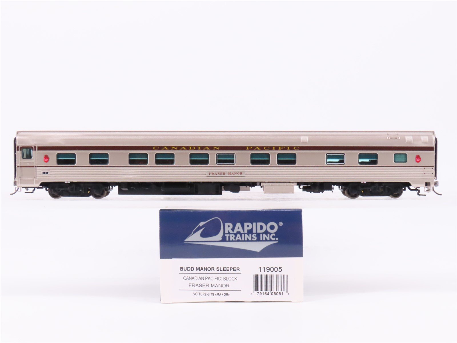 HO Scale Rapido 119005 CP Canadian Pacific Sleeper Passenger Car "Fraser Manor"