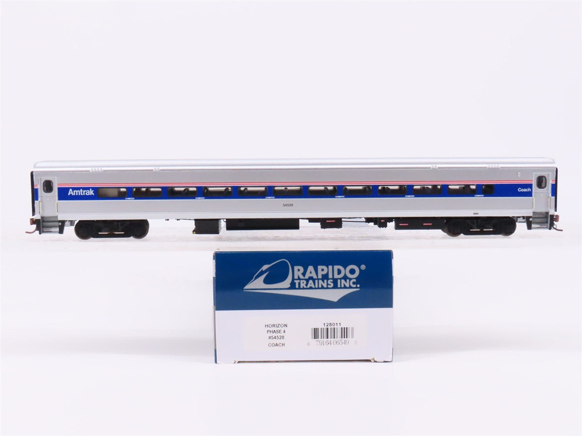 HO Scale Rapido 128011 Amtrak Horizon Phase 4 Coach Passenger Car #54528