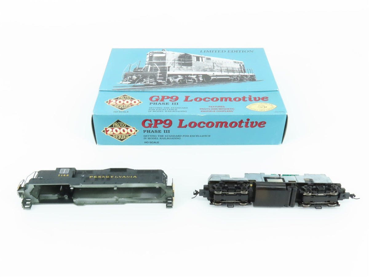 HO PROTO 2000 21643 PRR Pennsylvania EMD GP9 Ph. 3 Diesel #7160 - BAD GEARS