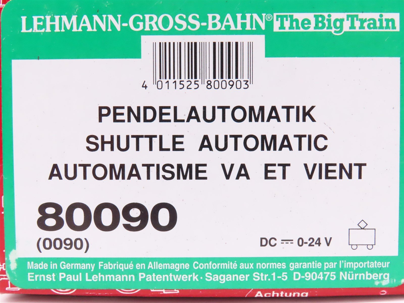 G Scale LGB 80090 Automatic Shuttle Reversing Unit
