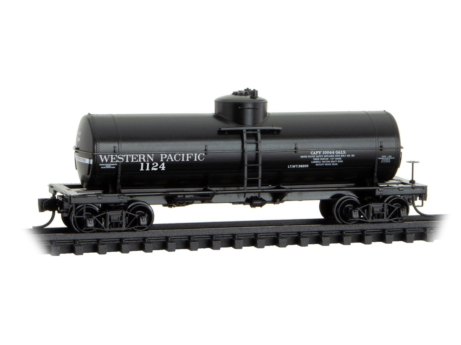 N Micro-Trains MTL 06500346 WP Western Pacific 39' Single Dome Tank Car #1124