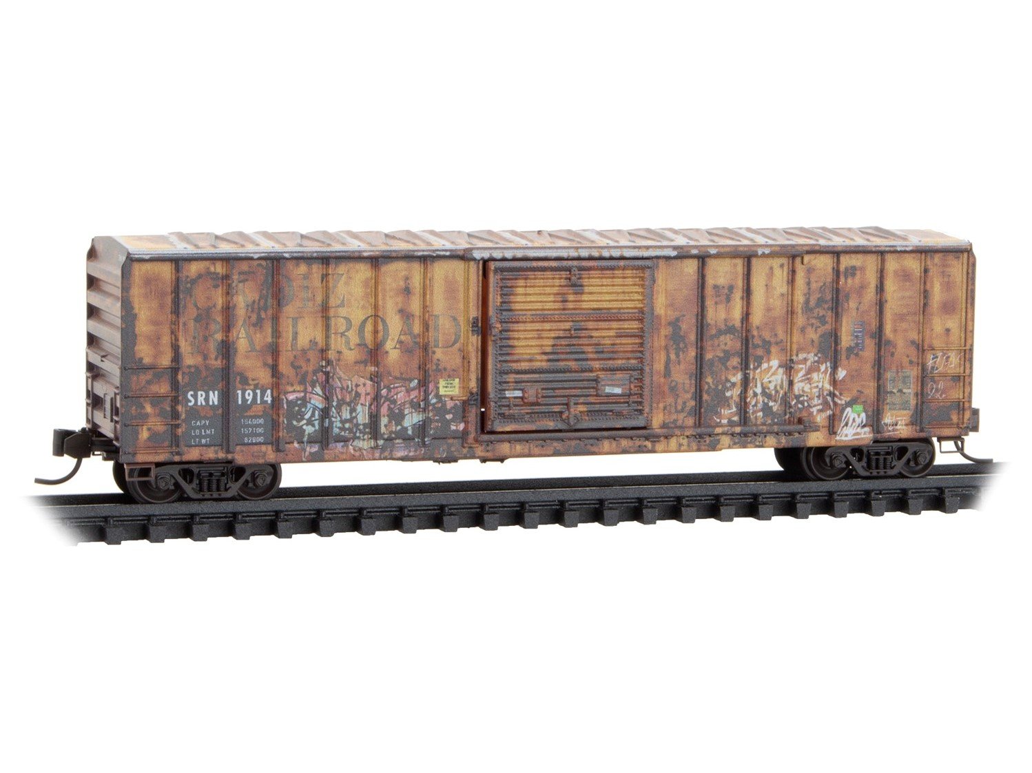 N Micro-Trains MTL 02544196 SRN/ex-Cadiz 50' Box Car w/Graffiti -Ex-Per Diem #10