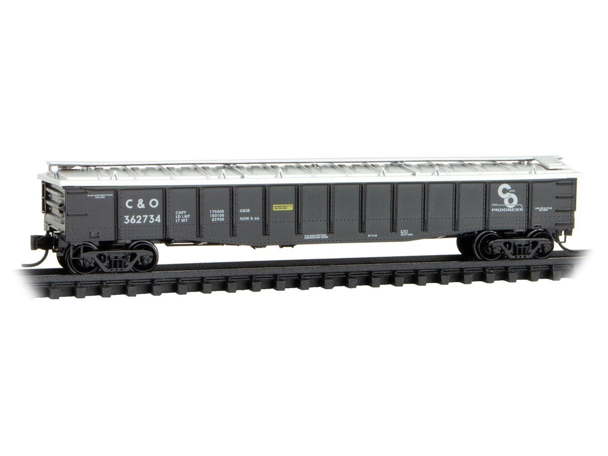 N Micro-Trains MTL 10600036 C&amp;O Chesapeake &amp; Ohio 50&#39; Covered Gondola #362734