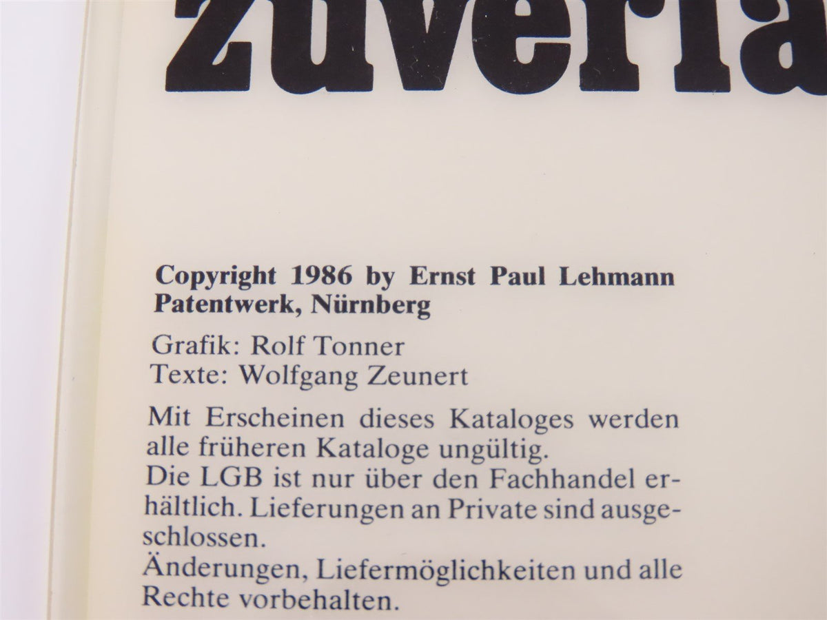 LGB Spiral Bound 1986 Catalog in German