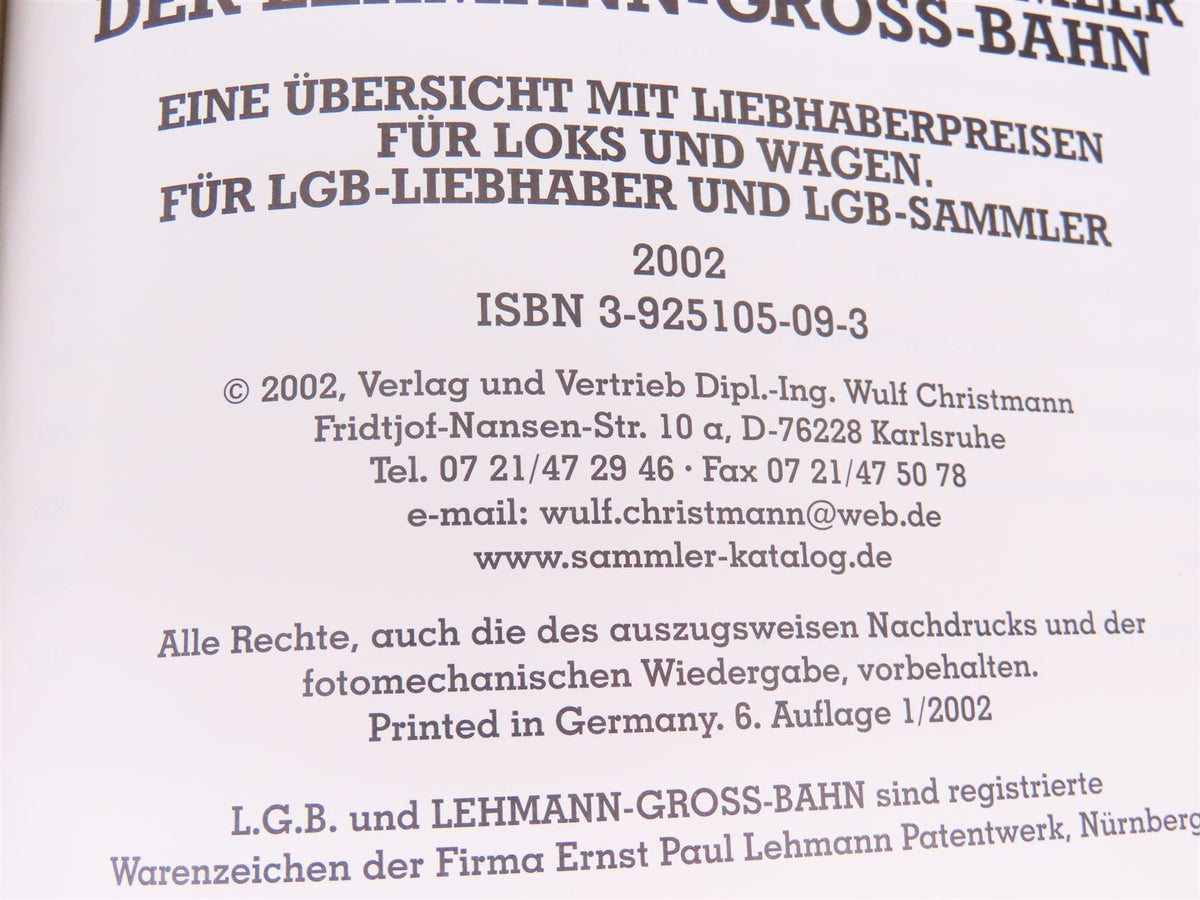 LGB Christmann Collector Catalog 6 in German w/Depesche Vol 16-20 ©2002 HC Book