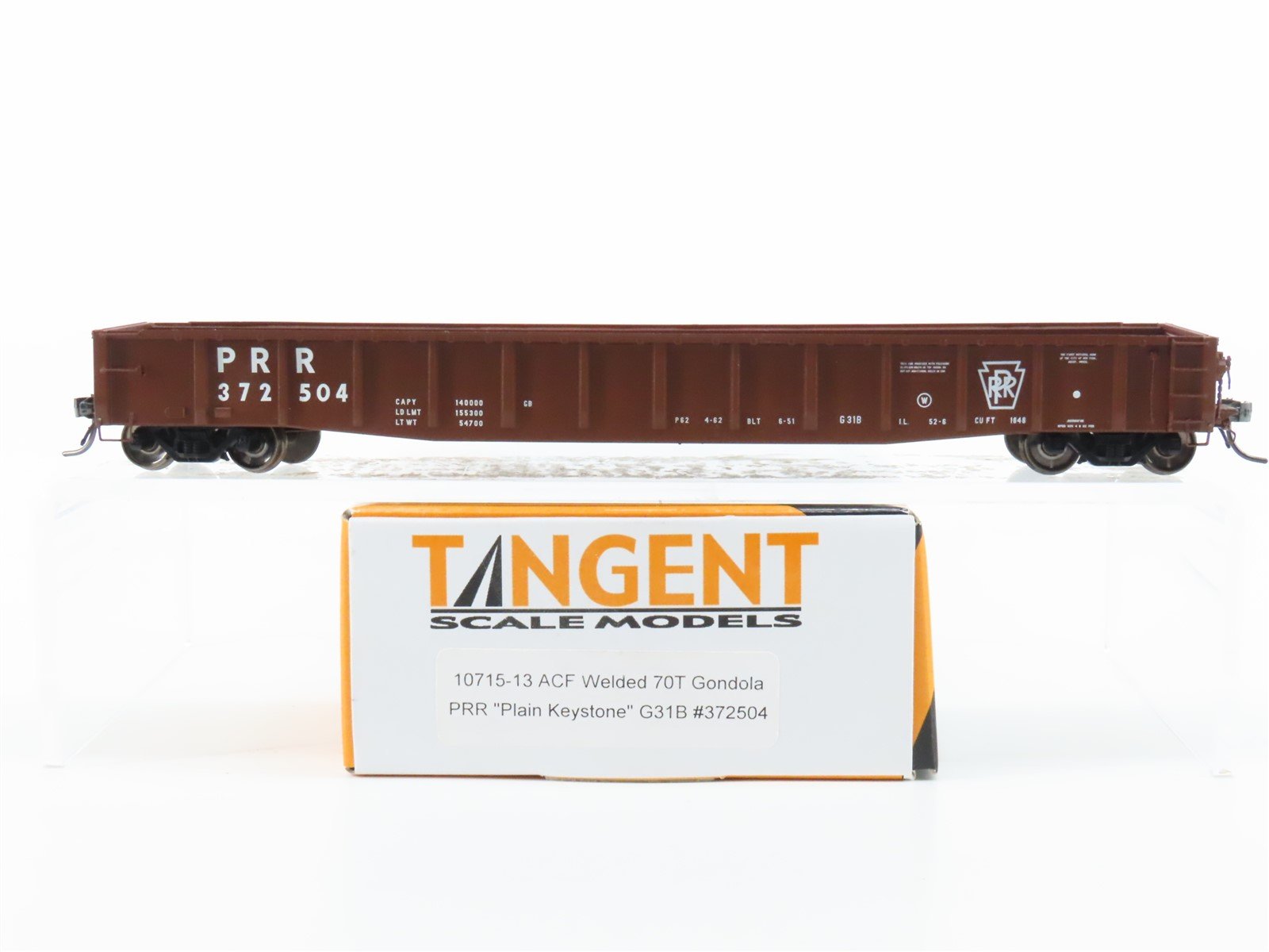 HO Scale Tangent 10715-13 PRR Pennsylvania ACF Welded 70T Gondola #372504