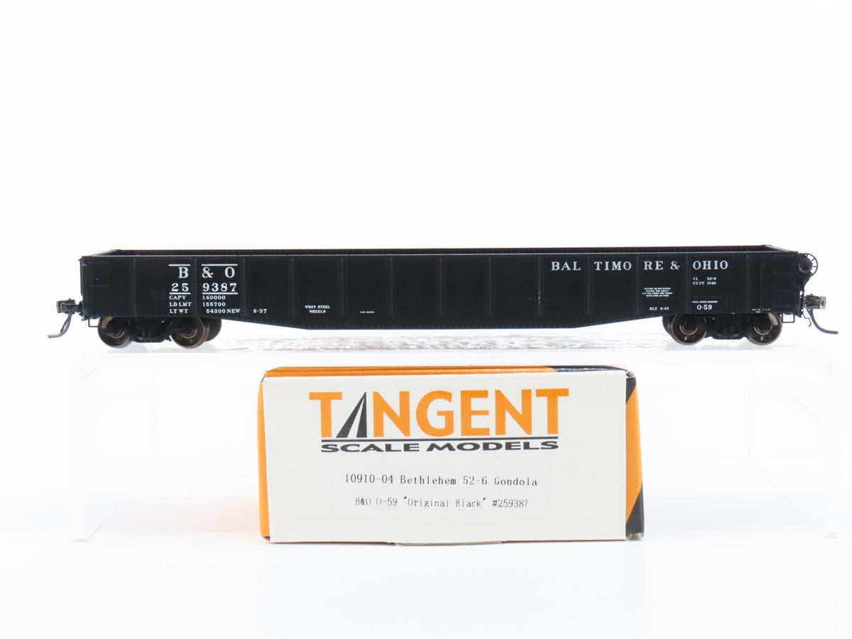 HO Scale Tangent 10910-04 B&amp;O Baltimore &amp; Ohio Bethlehem 52-6 Gondola #259387