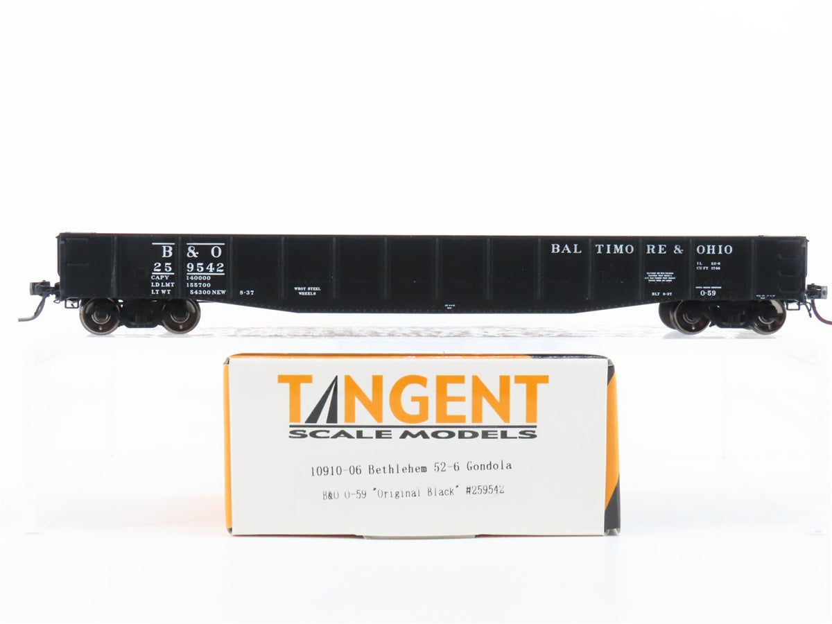 HO Scale Tangent 10910-06 B&amp;O Baltimore &amp; Ohio Bethlehem 52-6 Gondola #259542