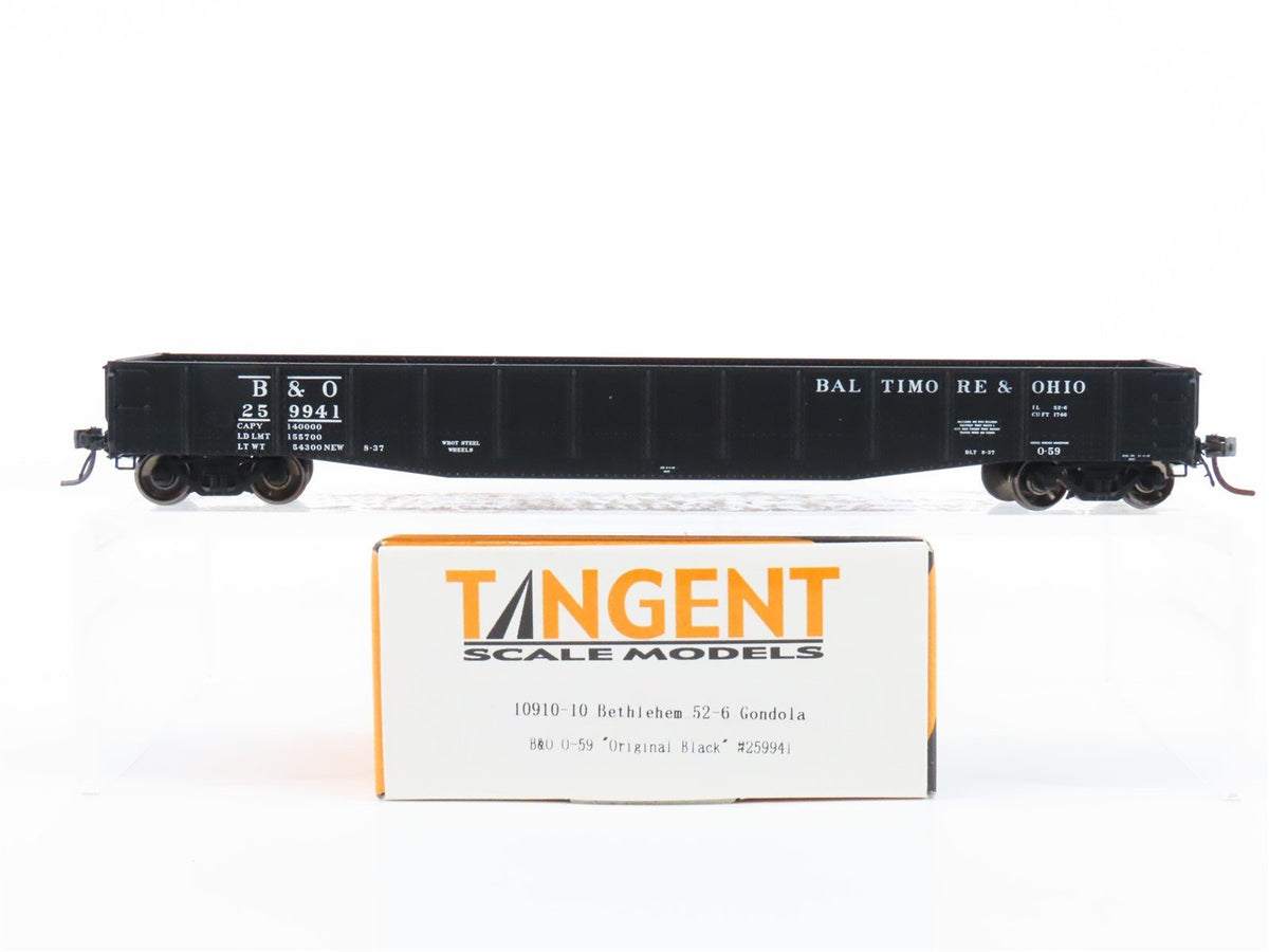 HO Scale Tangent 10910-10 B&amp;O Baltimore &amp; Ohio Bethlehem 52-6 Gondola #259941