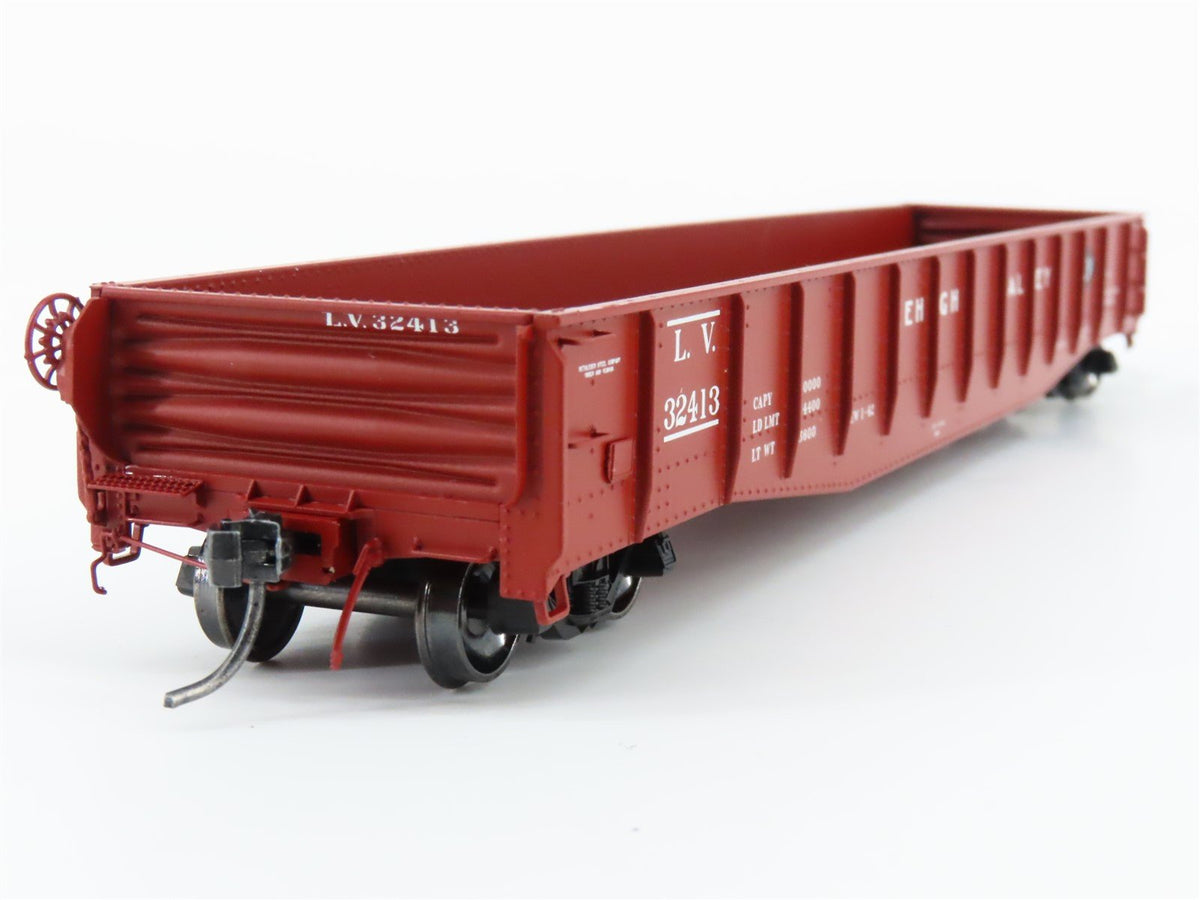 HO Tangent 10921-02 LV Lehigh Valley Bethlehem 52&#39; 6&quot; Riveted Gondola #32413