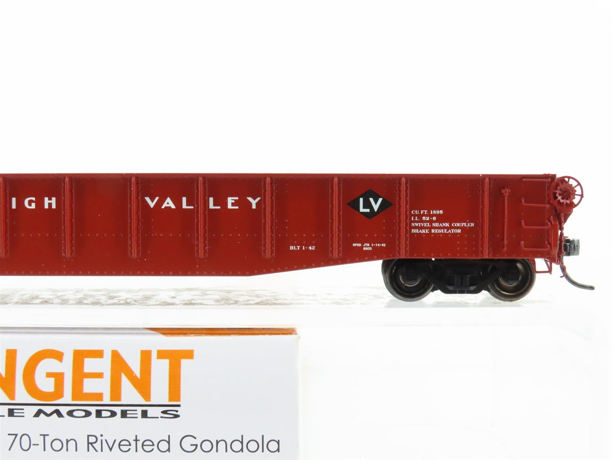 HO Tangent 10921-01 LV Lehigh Valley Bethlehem 52&#39; 6&quot; Riveted Gondola #32402