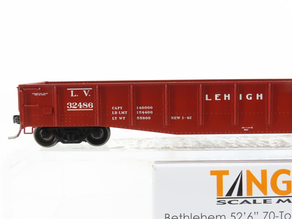 HO Tangent 10921-05 LV Lehigh Valley Bethlehem 52&#39; 6&quot; Riveted Gondola #32486