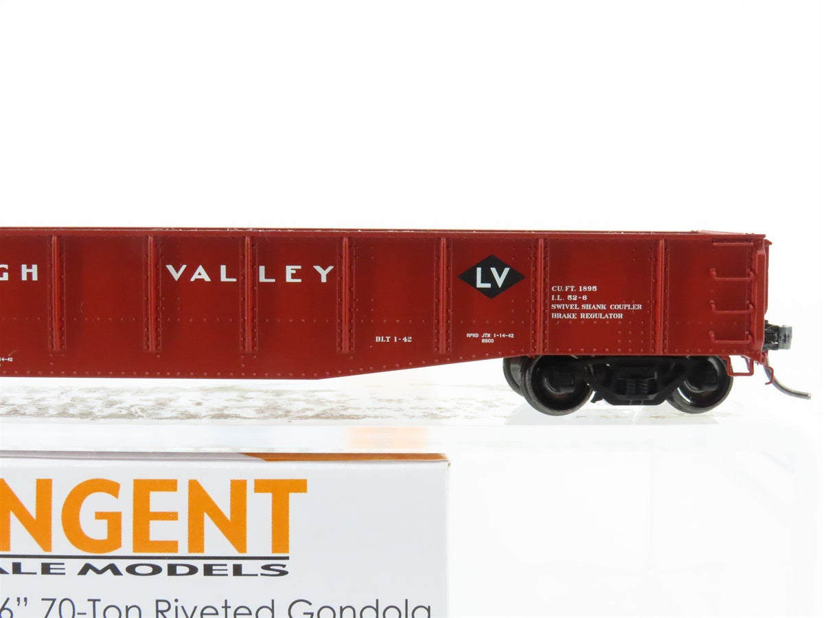 HO Tangent 10921-05 LV Lehigh Valley Bethlehem 52&#39; 6&quot; Riveted Gondola #32486