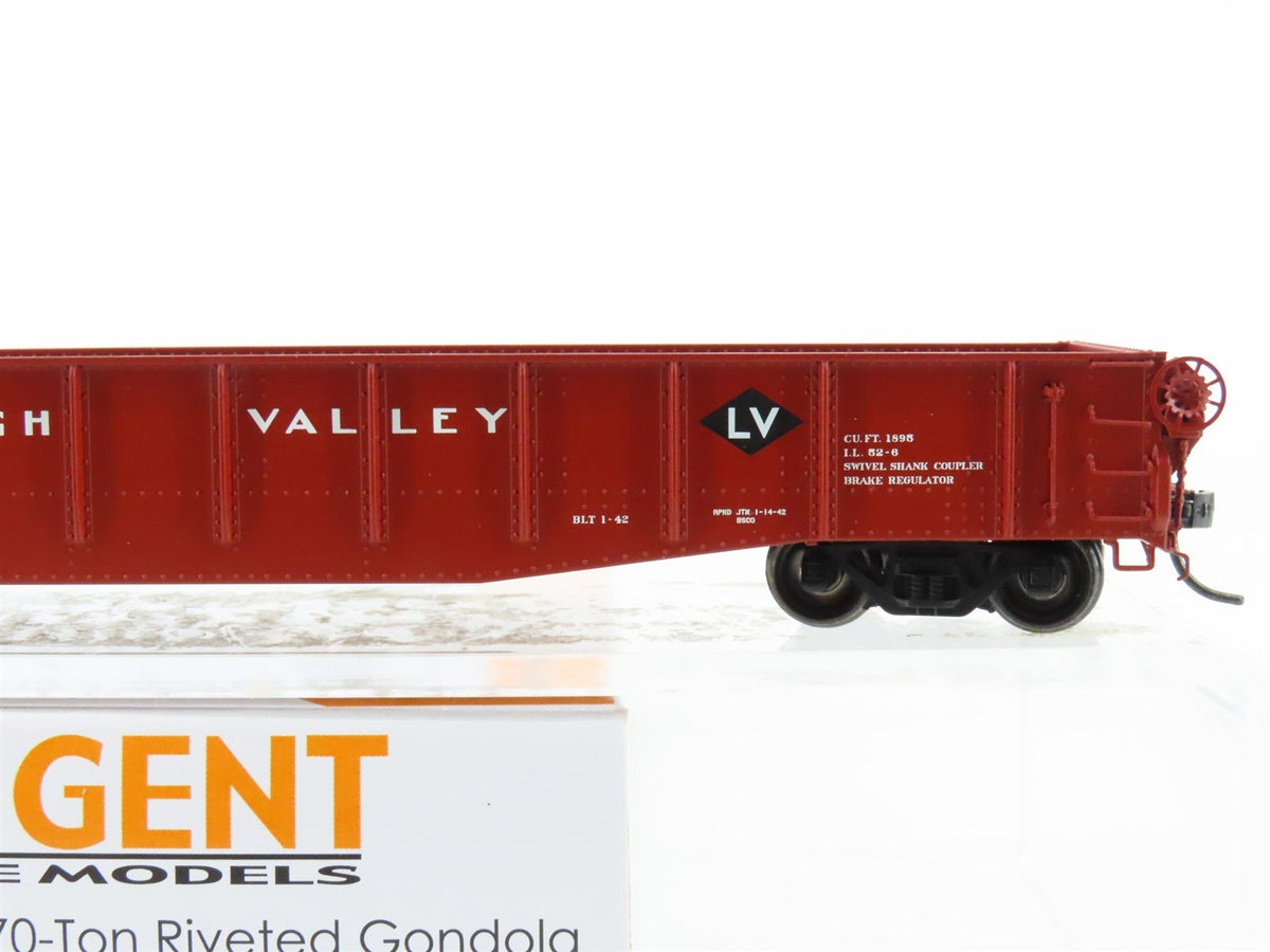 HO Tangent 10921-06 LV Lehigh Valley Bethlehem 52&#39; 6&quot; Riveted Gondola #32491