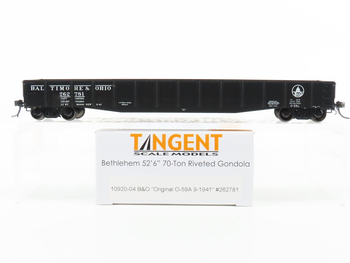 HO Scale Tangent 10920-04 B&amp;O Baltimore &amp; Ohio Bethlehem 52&#39; 6&quot; Gondola #262781