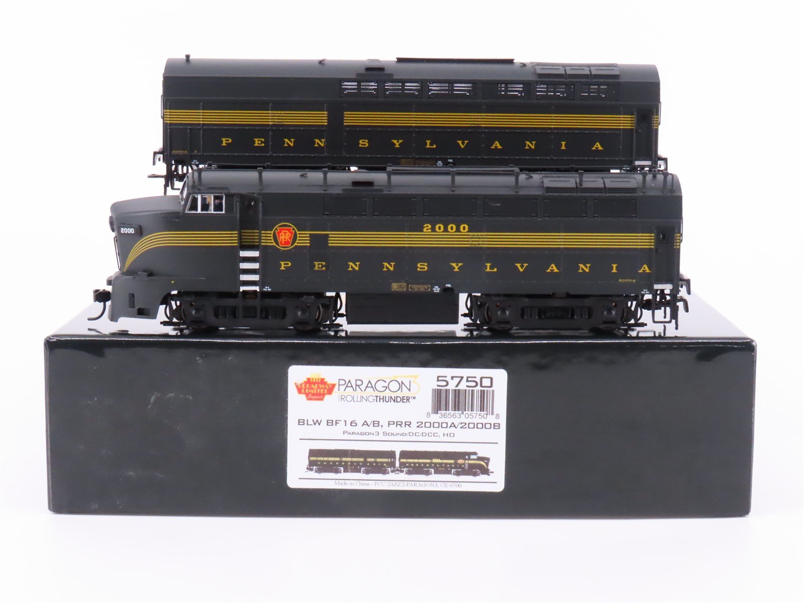 HO Broadway Limited BLI 5750 PRR BLW BF16 Sharknose A/B Diesel Set - Paragon3