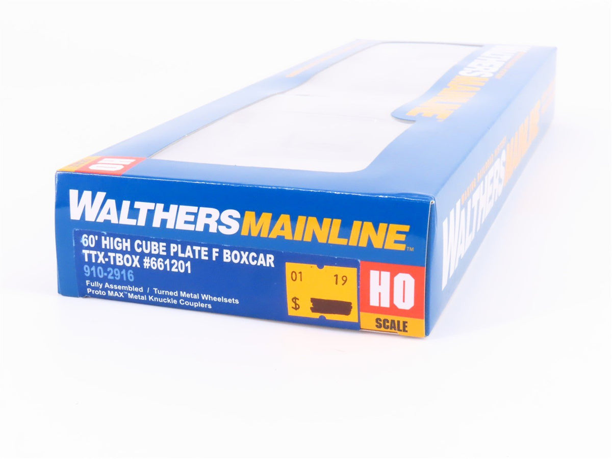 HO Scale Walthers Mainline 910-2916 TTX-TBOX 60&#39; High Cube Boxcar #661201