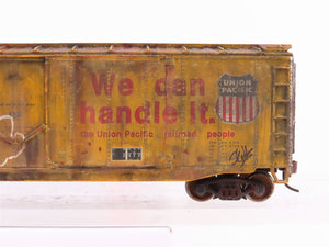 HO Walthers Trainline 931-1672 UP Union Pacific Boxcar #499233 Custom Weathered