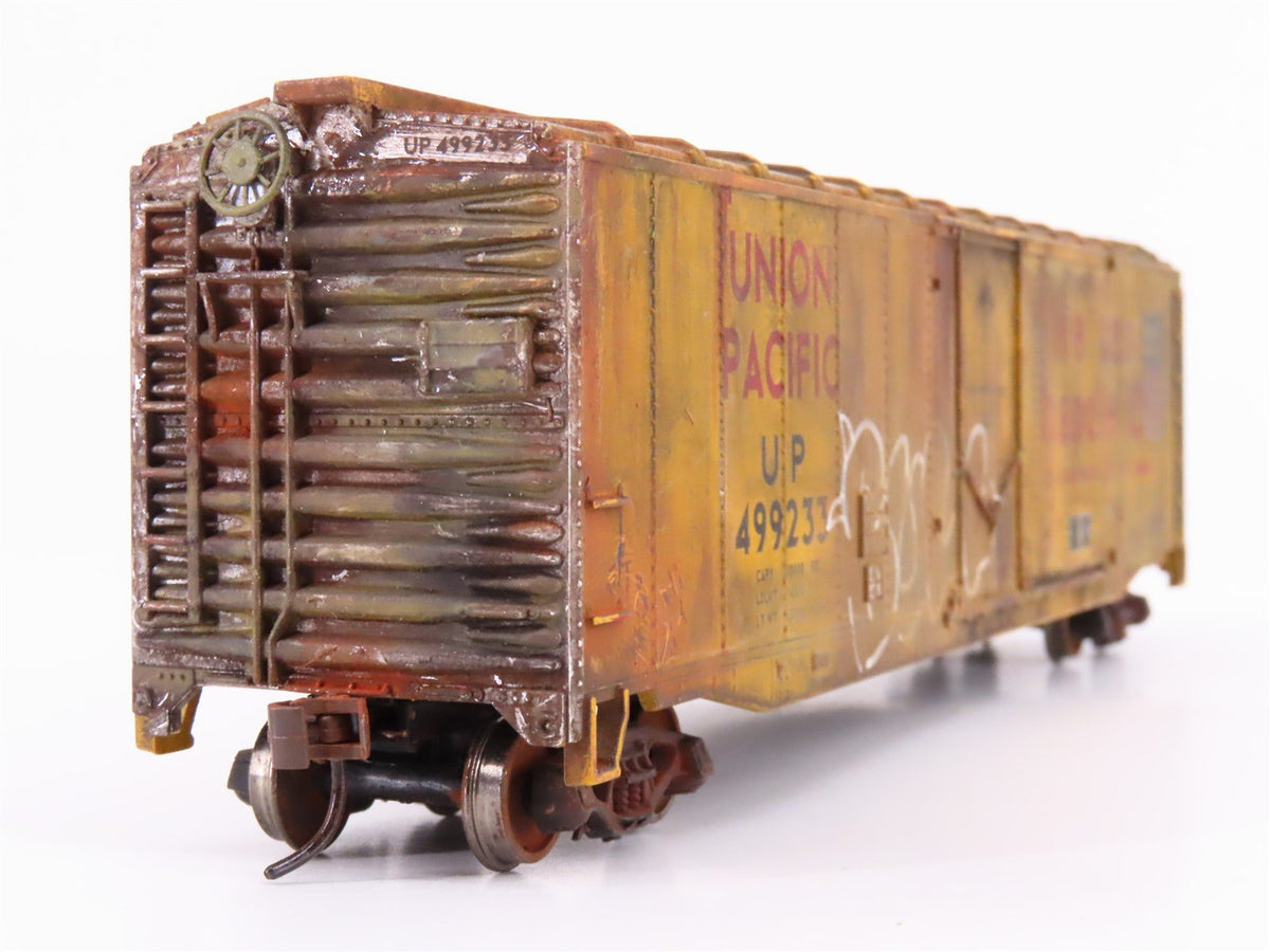 HO Walthers Trainline 931-1672 UP Union Pacific Boxcar #499233 Custom Weathered